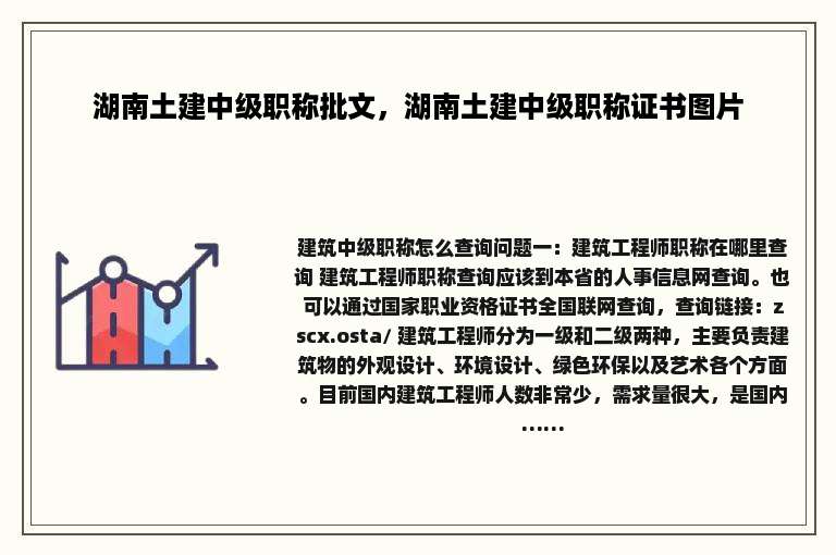 湖南土建中级职称批文，湖南土建中级职称证书图片