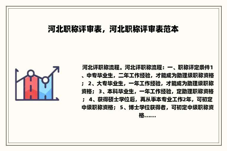 河北职称评审表，河北职称评审表范本