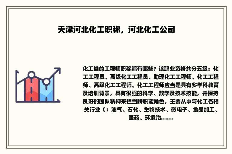 天津河北化工职称，河北化工公司