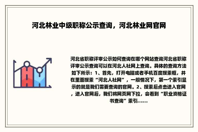 河北林业中级职称公示查询，河北林业网官网