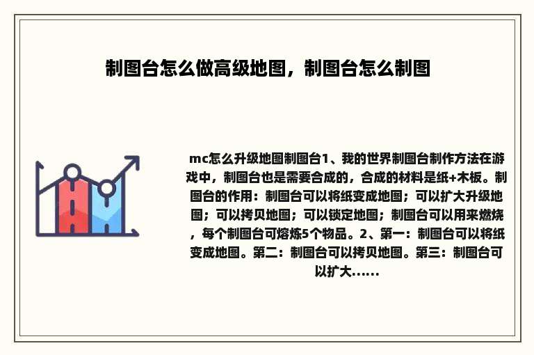 制图台怎么做高级地图，制图台怎么制图