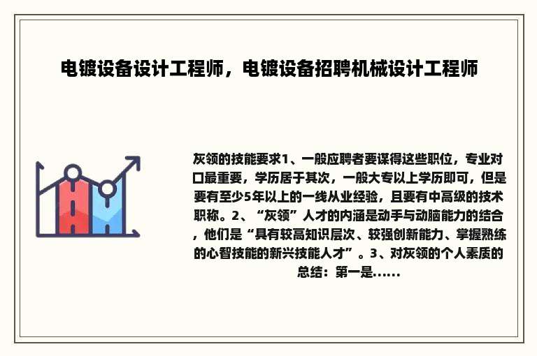 电镀设备设计工程师，电镀设备招聘机械设计工程师