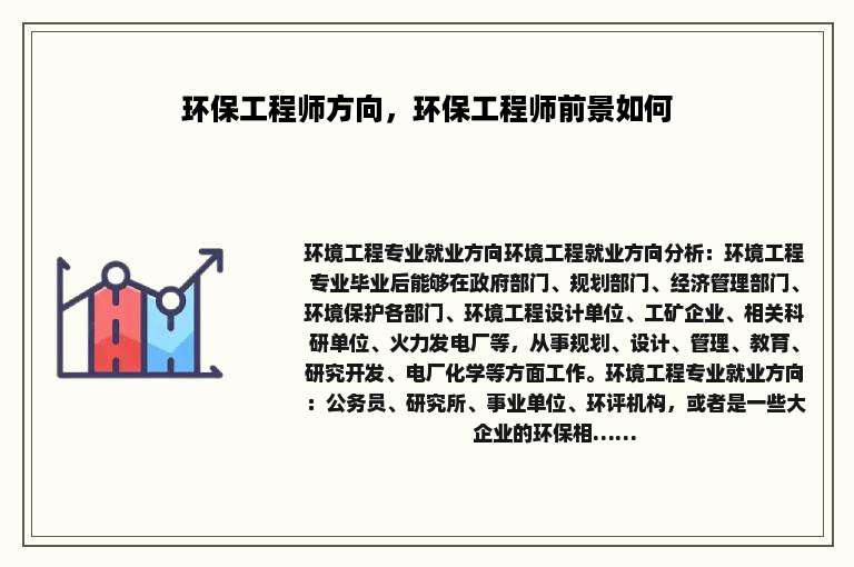 环保工程师方向，环保工程师前景如何