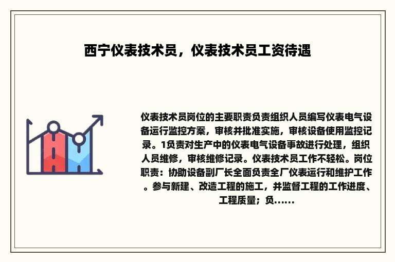 西宁仪表技术员，仪表技术员工资待遇
