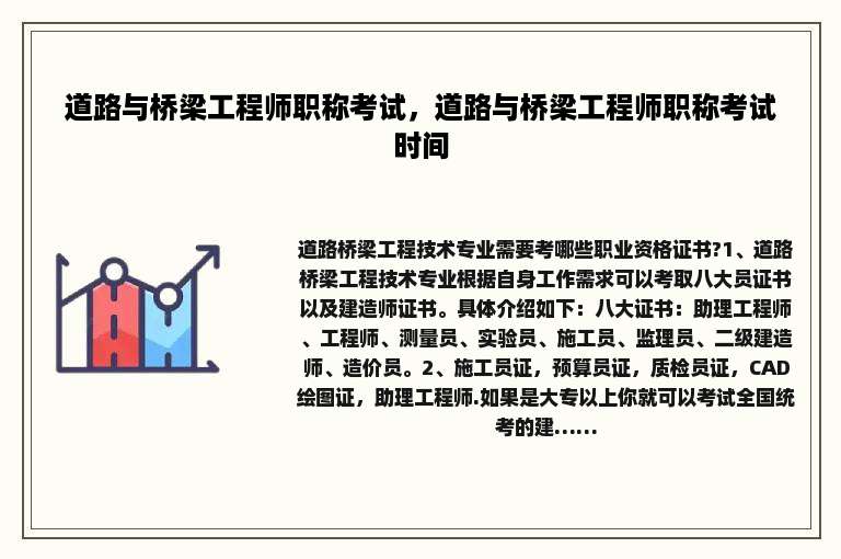 道路与桥梁工程师职称考试，道路与桥梁工程师职称考试时间