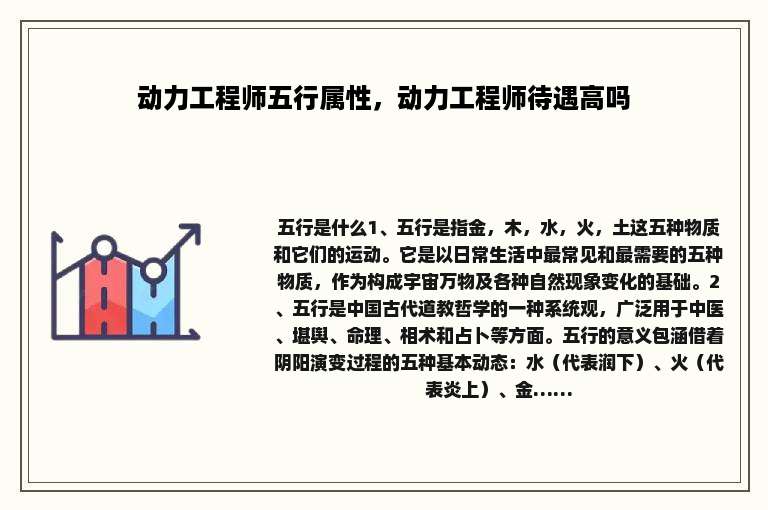 动力工程师五行属性，动力工程师待遇高吗