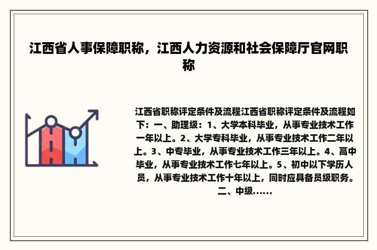 江西省人事保障职称，江西人力资源和社会保障厅官网职称