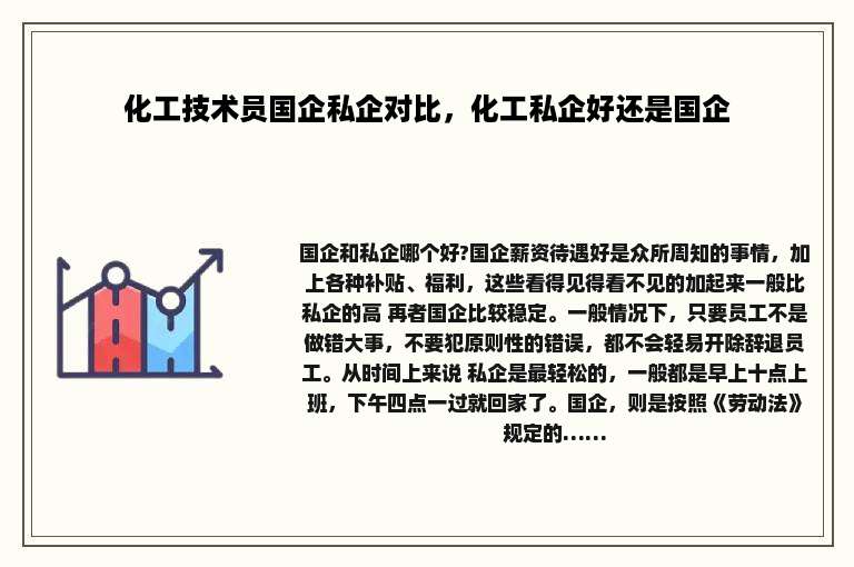化工技术员国企私企对比，化工私企好还是国企