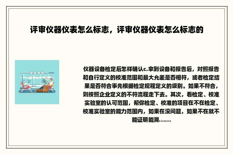 评审仪器仪表怎么标志，评审仪器仪表怎么标志的