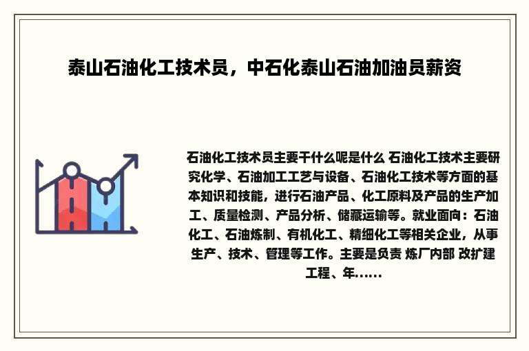 泰山石油化工技术员，中石化泰山石油加油员薪资