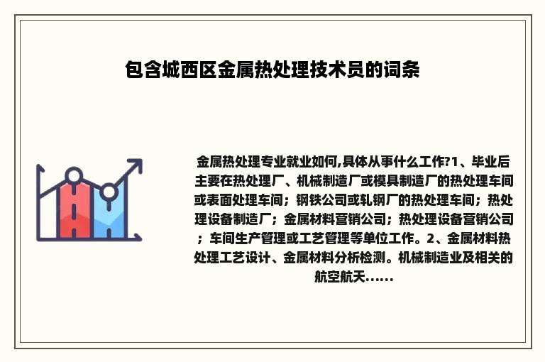 包含城西区金属热处理技术员的词条