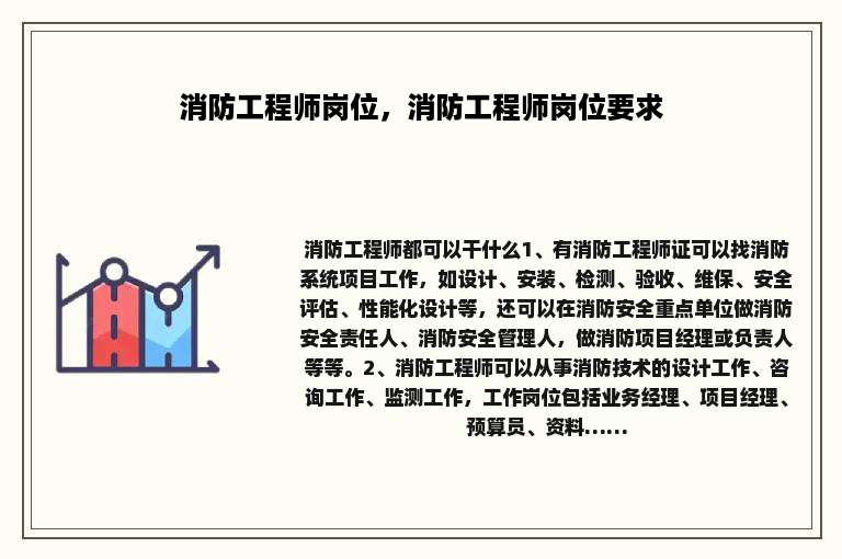 消防工程师岗位，消防工程师岗位要求