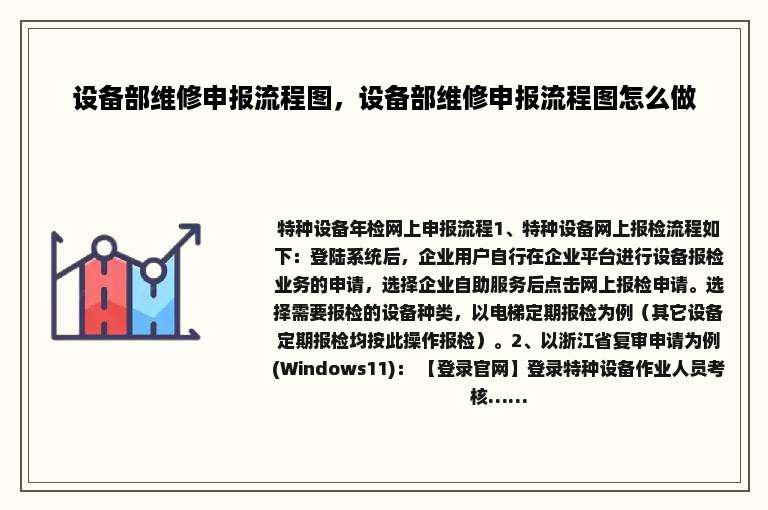 设备部维修申报流程图，设备部维修申报流程图怎么做