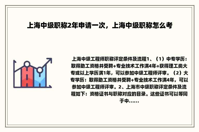 上海中级职称2年申请一次，上海中级职称怎么考
