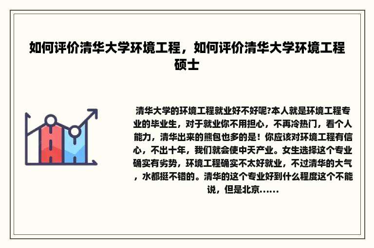 如何评价清华大学环境工程，如何评价清华大学环境工程硕士