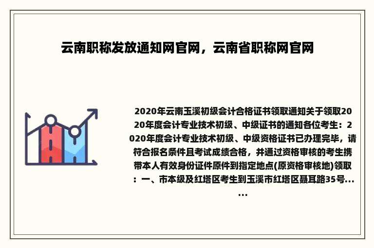 云南职称发放通知网官网，云南省职称网官网