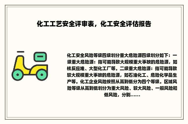 化工工艺安全评审表，化工安全评估报告