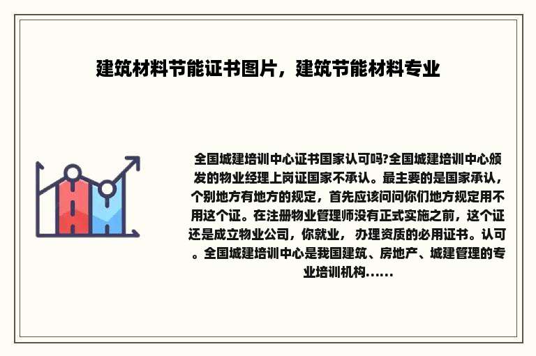 建筑材料节能证书图片，建筑节能材料专业