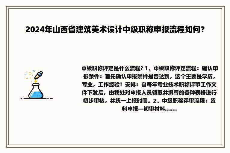 2024年山西省建筑美术设计中级职称申报流程如何？