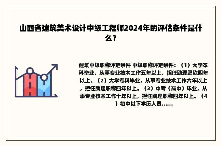 山西省建筑美术设计中级工程师2024年的评估条件是什么？