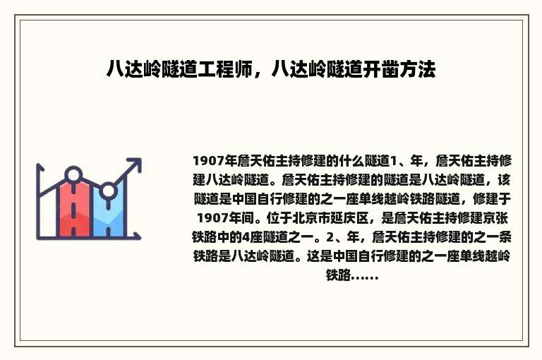 八达岭隧道工程师，八达岭隧道开凿方法