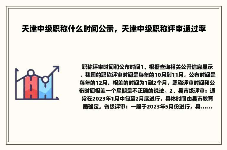 天津中级职称什么时间公示，天津中级职称评审通过率