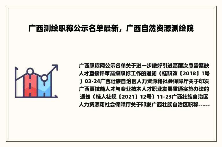 广西测绘职称公示名单最新，广西自然资源测绘院