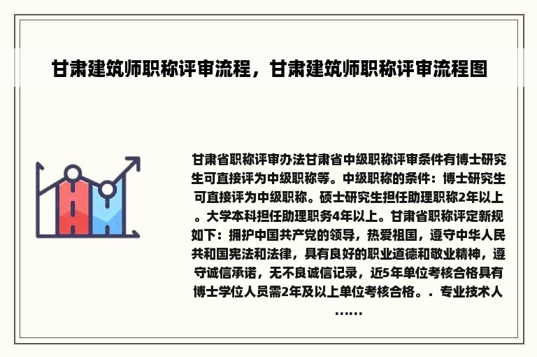 甘肃建筑师职称评审流程，甘肃建筑师职称评审流程图