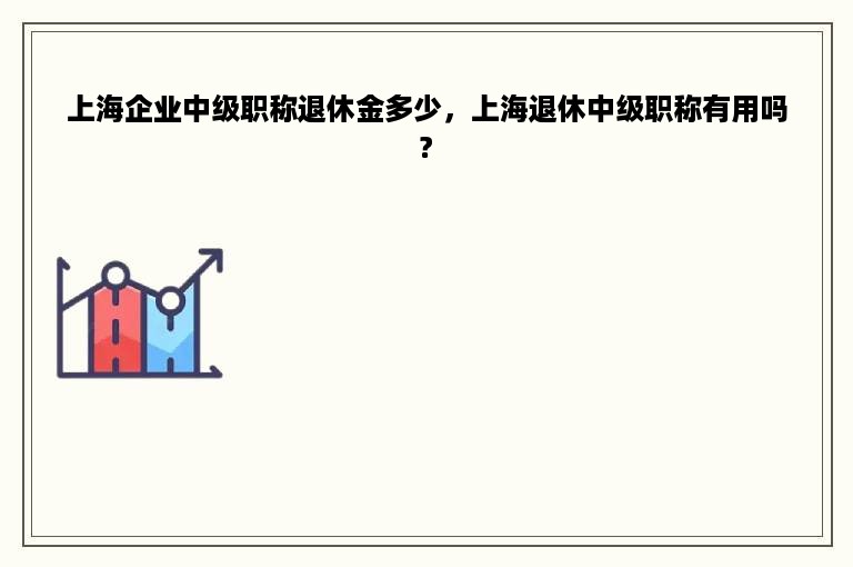 上海企业中级职称退休金多少，上海退休中级职称有用吗?