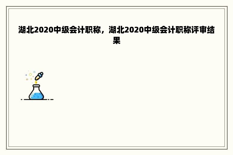 湖北2020中级会计职称，湖北2020中级会计职称评审结果