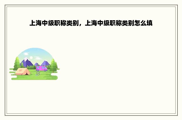 上海中级职称类别，上海中级职称类别怎么填