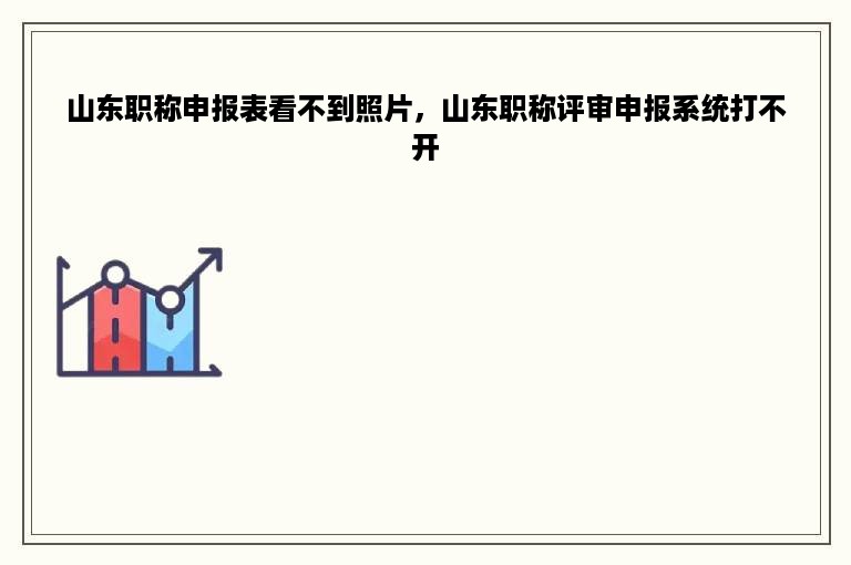 山东职称申报表看不到照片，山东职称评审申报系统打不开