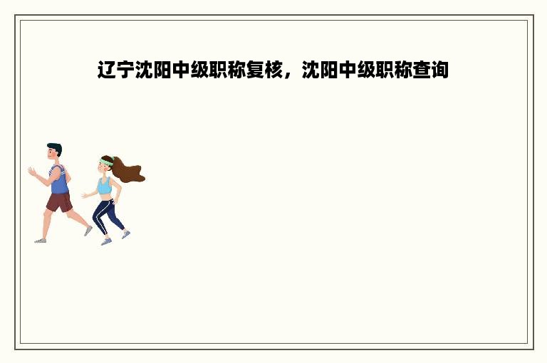辽宁沈阳中级职称复核，沈阳中级职称查询