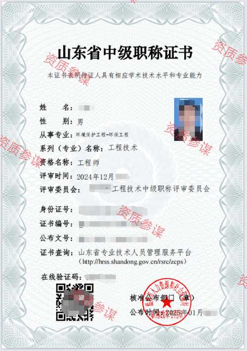 2024年12月山东省环保工程中级工程师5